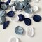 300Pcs Dusty Blue Rose Petals Wedding Table Decor Navy Blue White Dusty Blue Artificial Flower Petals for Wedding Shower Decorations